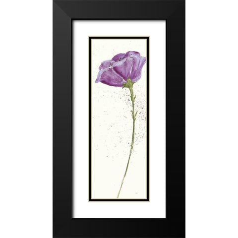 Mint Poppies II in Purple Crop Black Modern Wood Framed Art Print with Double Matting by Paschke, Chris