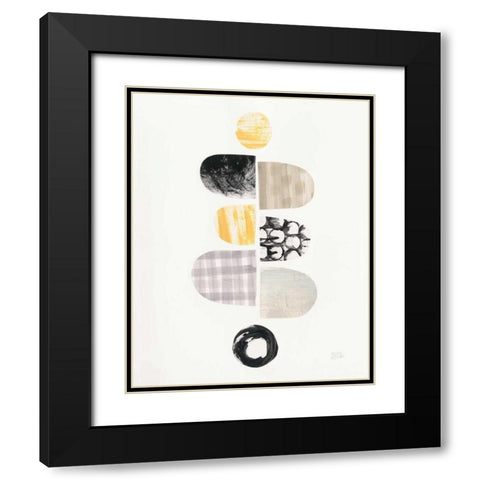 Mod Neutrals I Black Modern Wood Framed Art Print with Double Matting by Averinos, Melissa