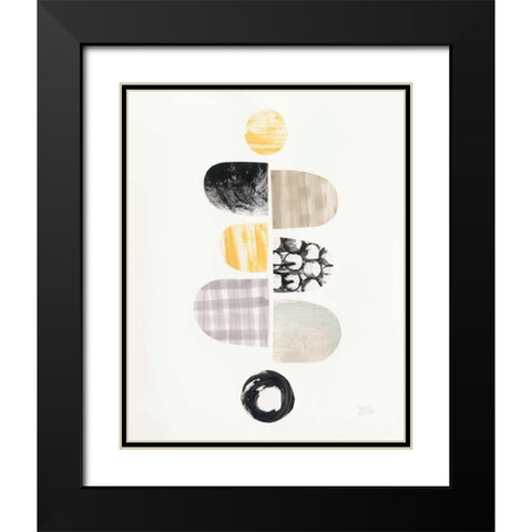 Mod Neutrals I Black Modern Wood Framed Art Print with Double Matting by Averinos, Melissa