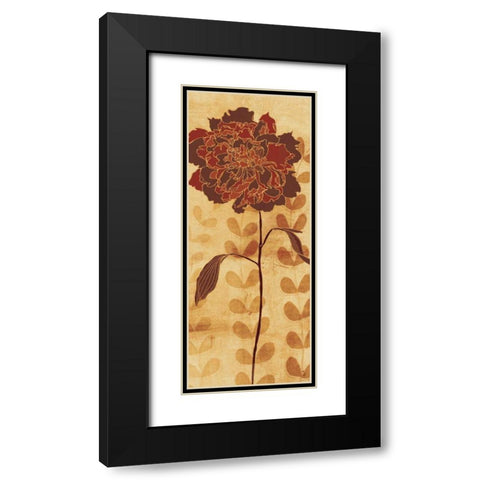 Sarahs Garden II Black Modern Wood Framed Art Print with Double Matting by Adams, Sarah