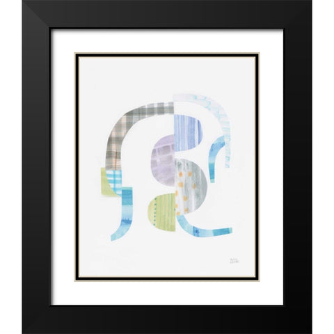 Fragments V Black Modern Wood Framed Art Print with Double Matting by Averinos, Melissa