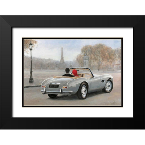 Ride in Paris III Black Modern Wood Framed Art Print with Double Matting by Fabiano, Marco