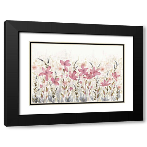 Watercolor Garden Light Black Modern Wood Framed Art Print with Double Matting by DeNeige, Elyse