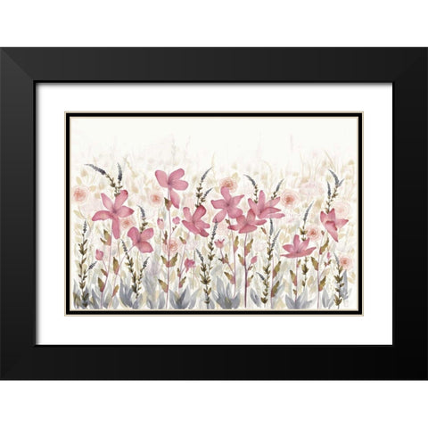Watercolor Garden Light Black Modern Wood Framed Art Print with Double Matting by DeNeige, Elyse