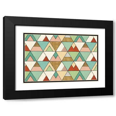 Southwest Geo X Black Modern Wood Framed Art Print with Double Matting by Charron, Veronique