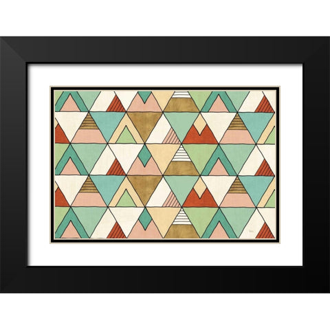 Southwest Geo X Black Modern Wood Framed Art Print with Double Matting by Charron, Veronique