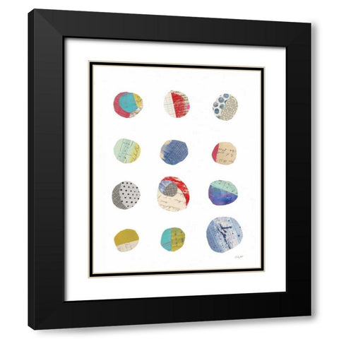 Geometric Collage II on White Black Modern Wood Framed Art Print with Double Matting by Prahl, Courtney