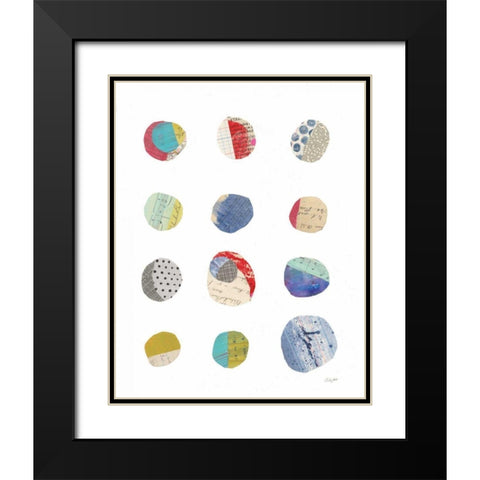 Geometric Collage II on White Black Modern Wood Framed Art Print with Double Matting by Prahl, Courtney
