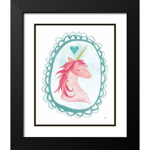 Unicorn Magic I with Border Black Modern Wood Framed Art Print with Double Matting by Averinos, Melissa