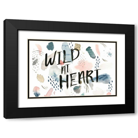 April Showers Inspiration V Black Modern Wood Framed Art Print with Double Matting by Marshall, Laura