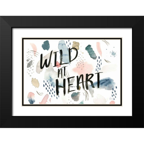 April Showers Inspiration V Black Modern Wood Framed Art Print with Double Matting by Marshall, Laura