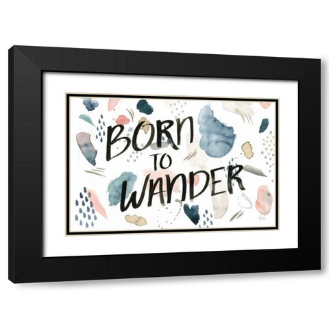 April Showers Inspiration VI Black Modern Wood Framed Art Print with Double Matting by Marshall, Laura