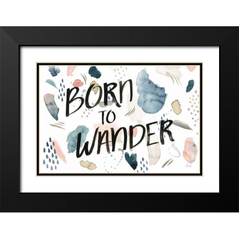 April Showers Inspiration VI Black Modern Wood Framed Art Print with Double Matting by Marshall, Laura