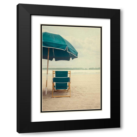 Under the Umbrella II Black Modern Wood Framed Art Print with Double Matting by Urquhart, Elizabeth