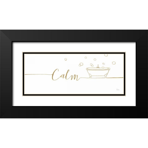 Underline Bath II Black Modern Wood Framed Art Print with Double Matting by Charron, Veronique