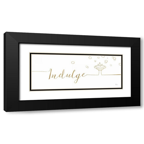 Underline Bath III Black Modern Wood Framed Art Print with Double Matting by Charron, Veronique