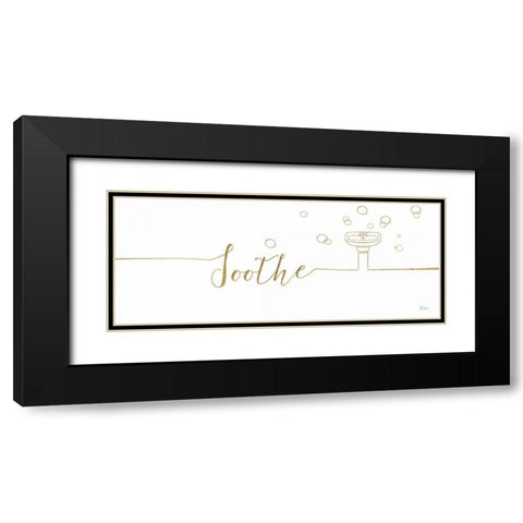 Underline Bath IV Black Modern Wood Framed Art Print with Double Matting by Charron, Veronique
