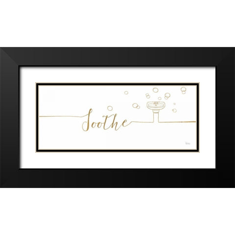 Underline Bath IV Black Modern Wood Framed Art Print with Double Matting by Charron, Veronique