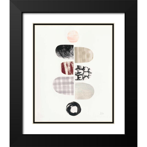 Mod Neutrals I Blush Black Modern Wood Framed Art Print with Double Matting by Averinos, Melissa