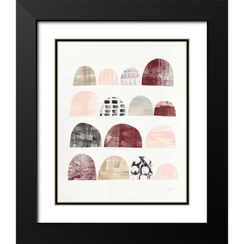 Mod Neutrals IV Blush Black Modern Wood Framed Art Print with Double Matting by Averinos, Melissa