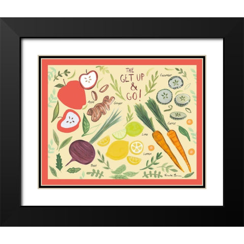 Fruity Smoothie I Black Modern Wood Framed Art Print with Double Matting by Zaman, Farida