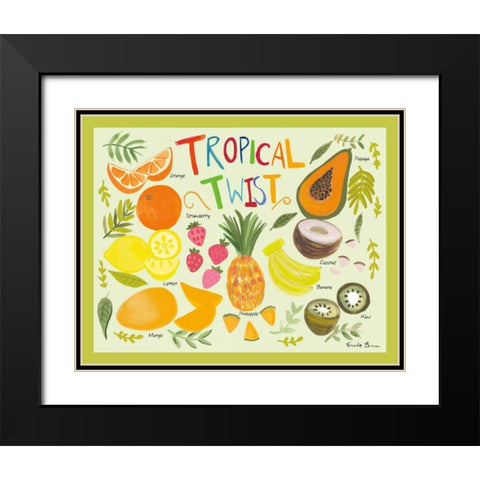 Fruity Smoothie II Black Modern Wood Framed Art Print with Double Matting by Zaman, Farida