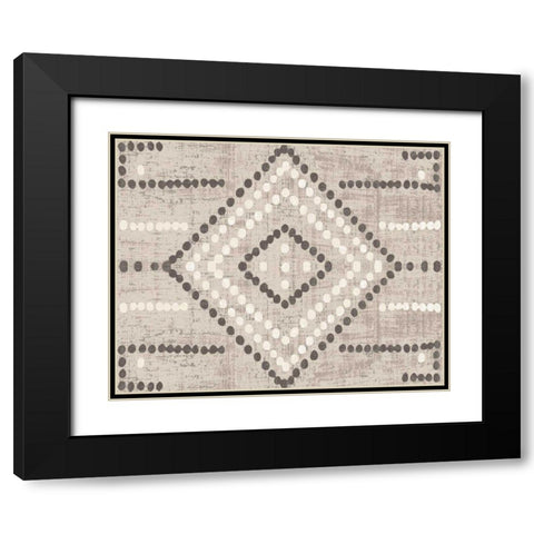 Daisy Dots Tile VI Neutral Black Modern Wood Framed Art Print with Double Matting by Wild Apple Portfolio
