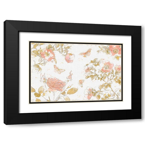 Watery Blooms I Black Modern Wood Framed Art Print with Double Matting by Pertiet, Katie