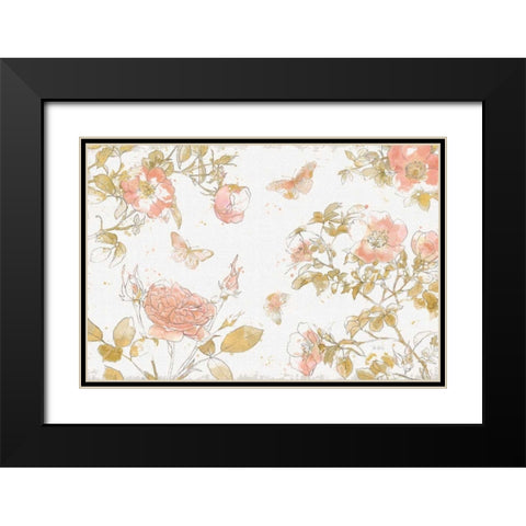 Watery Blooms I Black Modern Wood Framed Art Print with Double Matting by Pertiet, Katie