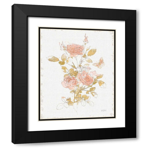 Watery Blooms II Black Modern Wood Framed Art Print with Double Matting by Pertiet, Katie