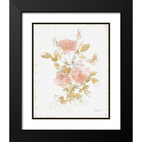 Watery Blooms II Black Modern Wood Framed Art Print with Double Matting by Pertiet, Katie