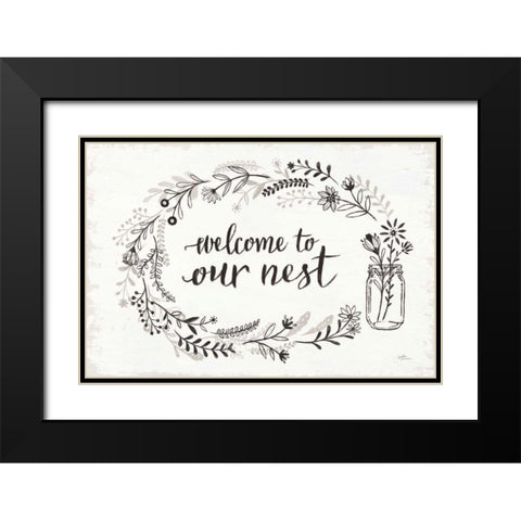 Our Nest I Black Modern Wood Framed Art Print with Double Matting by Penner, Janelle