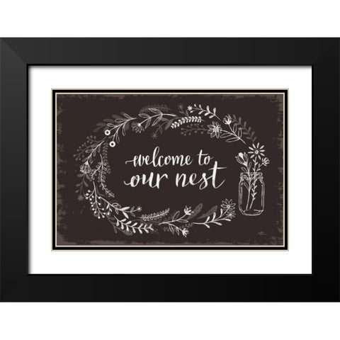 Our Nest I Black Black Modern Wood Framed Art Print with Double Matting by Penner, Janelle