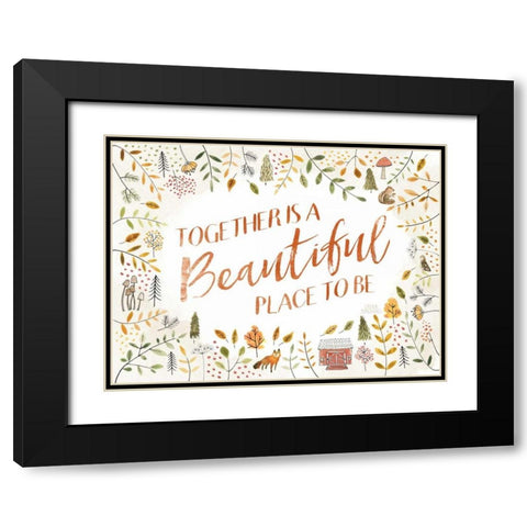 Woodland Whimsy II Black Modern Wood Framed Art Print with Double Matting by Marshall, Laura