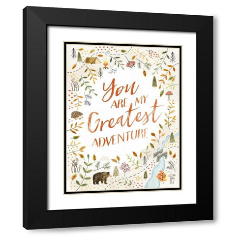 Woodland Whimsy IV Black Modern Wood Framed Art Print with Double Matting by Marshall, Laura