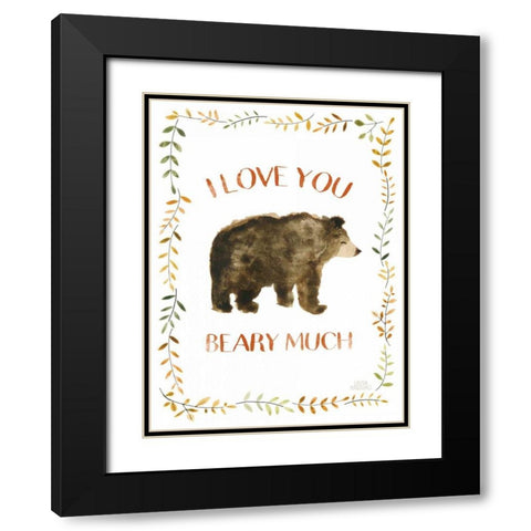 Woodland Whimsy VII Black Modern Wood Framed Art Print with Double Matting by Marshall, Laura