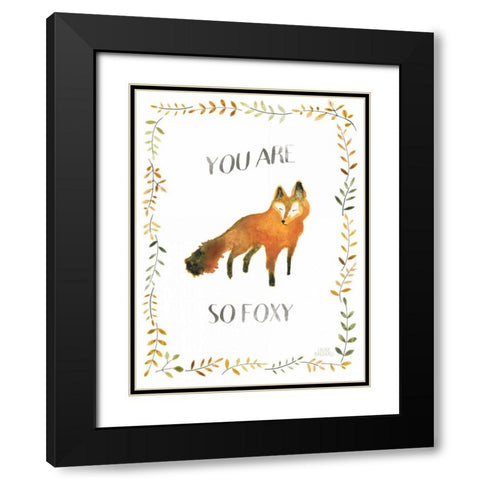 Woodland Whimsy VIII Black Modern Wood Framed Art Print with Double Matting by Marshall, Laura