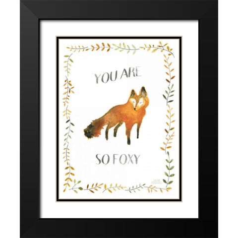Woodland Whimsy VIII Black Modern Wood Framed Art Print with Double Matting by Marshall, Laura