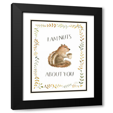 Woodland Whimsy IX Black Modern Wood Framed Art Print with Double Matting by Marshall, Laura