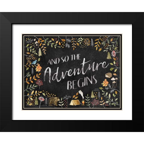 Woodland Whimsy I Black Black Modern Wood Framed Art Print with Double Matting by Marshall, Laura