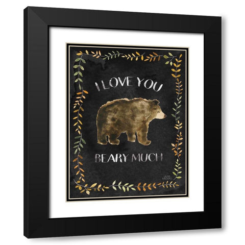 Woodland Whimsy VII Black Black Modern Wood Framed Art Print with Double Matting by Marshall, Laura
