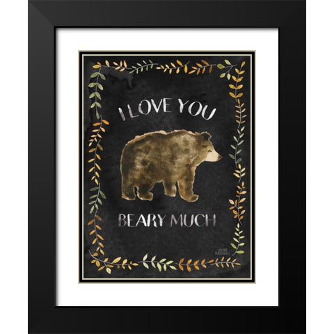 Woodland Whimsy VII Black Black Modern Wood Framed Art Print with Double Matting by Marshall, Laura
