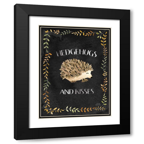 Woodland Whimsy X Black Black Modern Wood Framed Art Print with Double Matting by Marshall, Laura