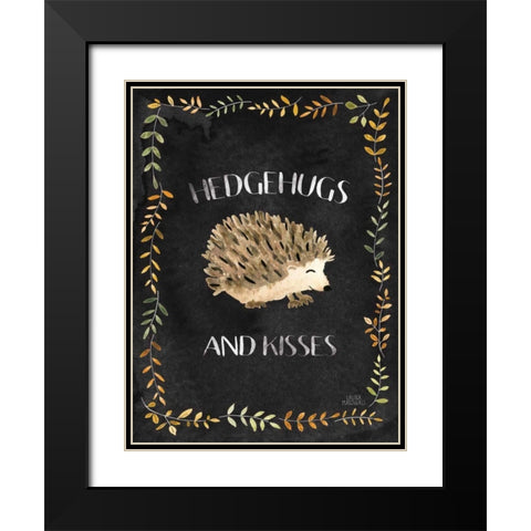 Woodland Whimsy X Black Black Modern Wood Framed Art Print with Double Matting by Marshall, Laura
