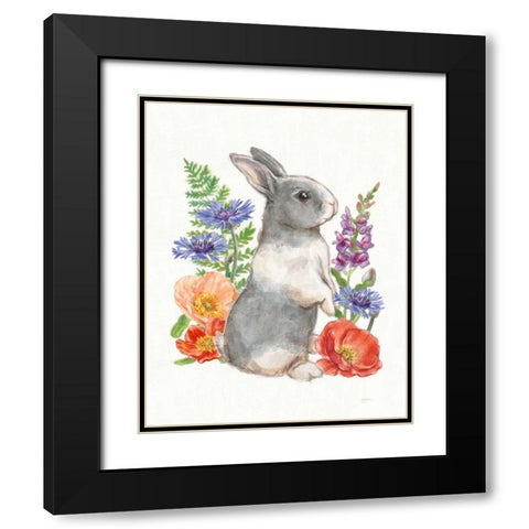 Sunny Bunny IV FB Black Modern Wood Framed Art Print with Double Matting by Urban, Mary