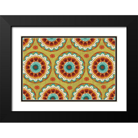 Flourish VI Black Modern Wood Framed Art Print with Double Matting by Charron, Veronique