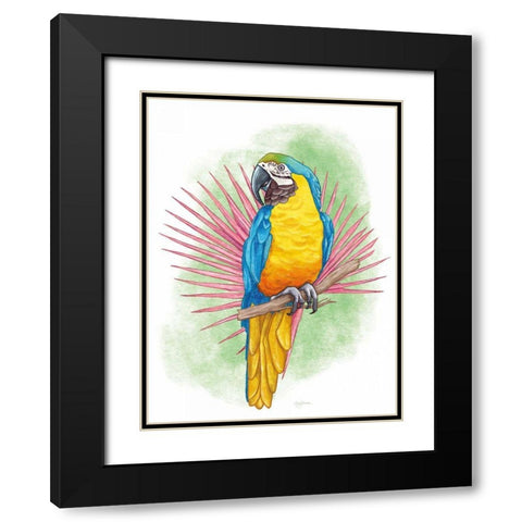 Tropical Flair I Black Modern Wood Framed Art Print with Double Matting by Urban, Mary