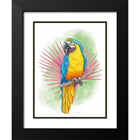 Tropical Flair I Black Modern Wood Framed Art Print with Double Matting by Urban, Mary