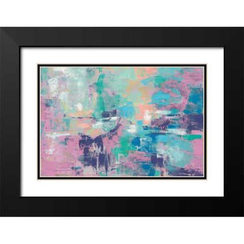 Fjord Reflections Crop Bright Black Modern Wood Framed Art Print with Double Matting by Vassileva, Silvia