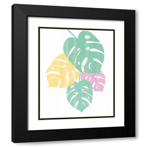 Monstera IV Bright on White Black Modern Wood Framed Art Print with Double Matting by Adams, Sarah